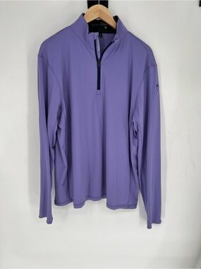 Greyson Tate Men’s Purple Quarter-Zip Performance Pullover Golf